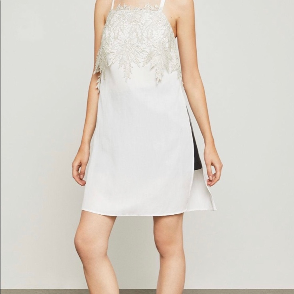 Bcbg Lace-embroidered Tunic Tank Top